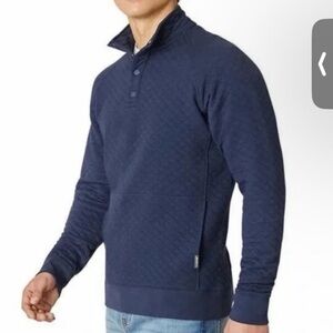 Eddie Bauer Midweight Quarter Snap Mock Quilted Pullower Sweatshirt Mens XXL